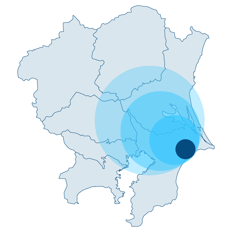 茨城県を中心に関東近県エリアに対応